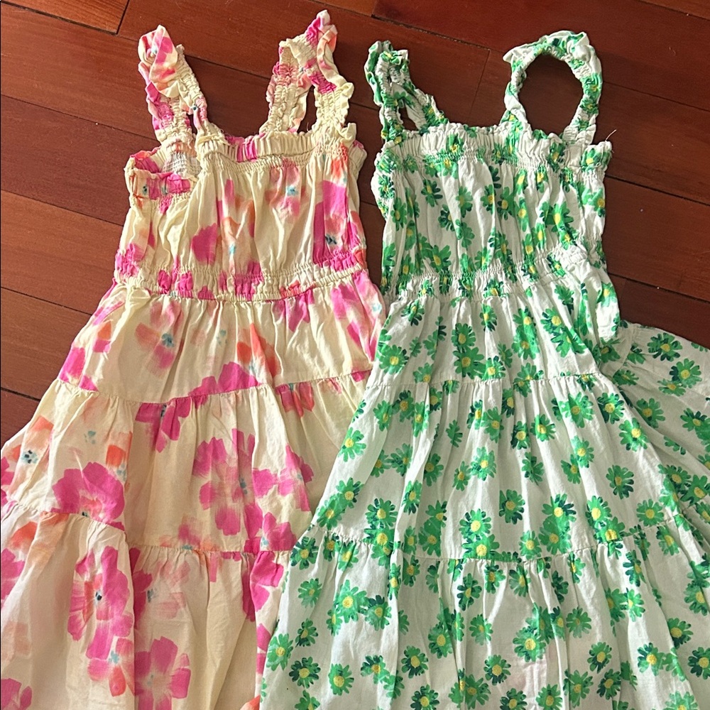 Zara Floral Tiered Sundress - Pink & Green